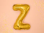 Ballon aluminium lettre Z doré (35 cm)