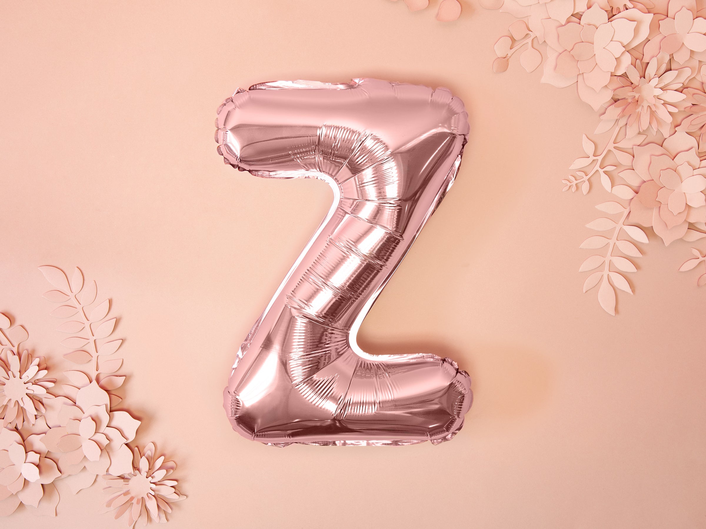 Ballon aluminium lettre Z rose gold (35 cm)