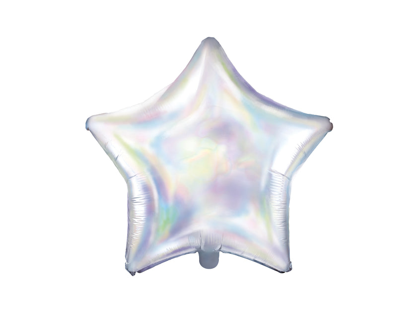 Ballon aluminium en forme d'étoile iridescente