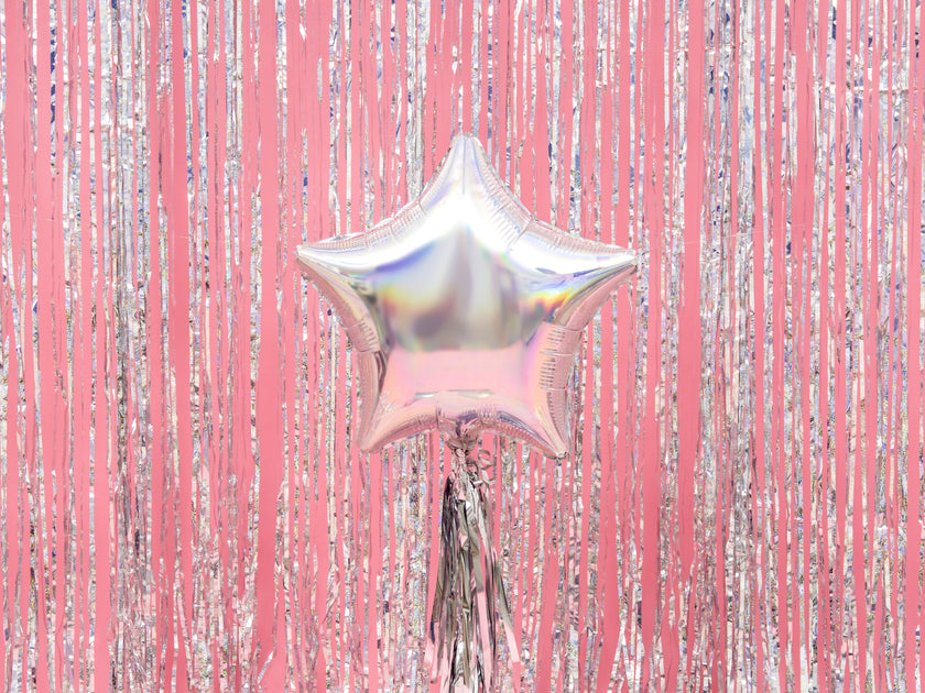 Ballon aluminium en forme d'étoile iridescente