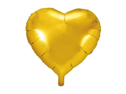 Ballon aluminium 45 cm en forme de cœur doré