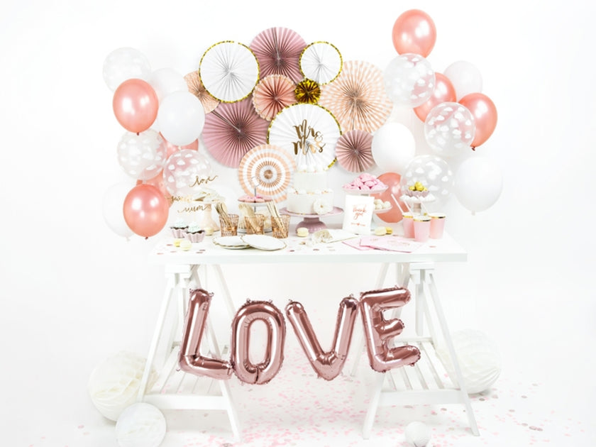 6 ballons transparents avec nuages blancs (30 cm)