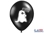 6 ballons en latex fantômes noir (30 cm)