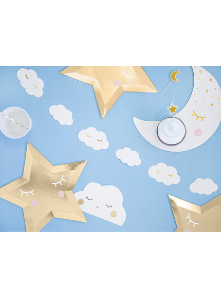 Guirlande nuages avec  cils - Little Star