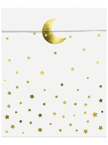 6 sacs à bonbons avec étoiles et lunes - Golden Sky