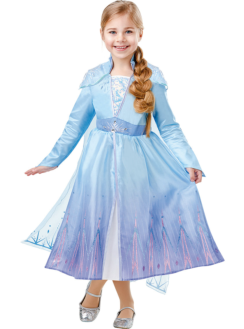Déguisement Elsa fille deluxe - La Reine des Neiges 2