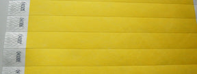 bracelet en tyvek sans marquage jaune fluo 19mm