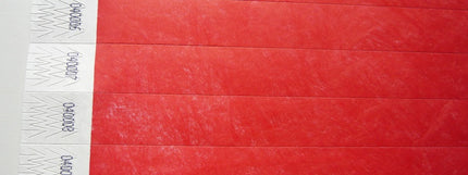 bracelet en tyvek sans marquage rouge 19mm