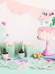 6 boîtes à Popcorn cactus - lama Party