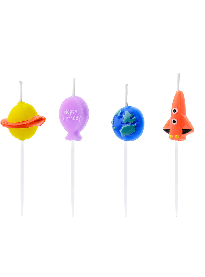4 bougies d'anniversaire - Space Party
