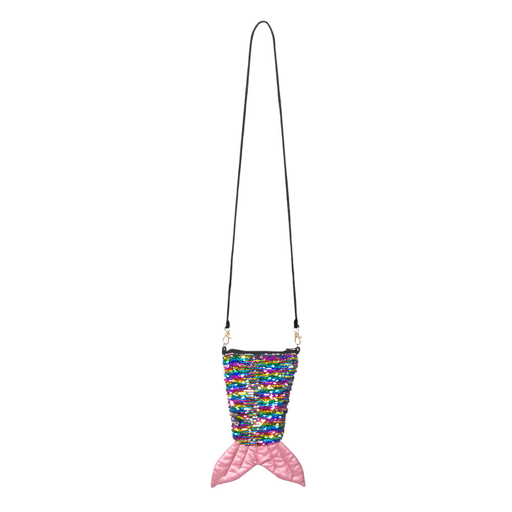 Sac sirène à paillettes multicolores femme