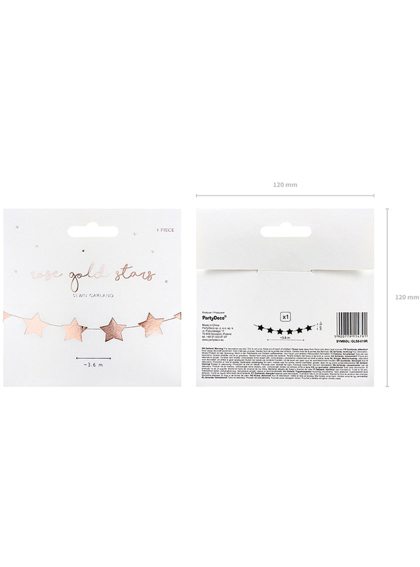 Guirlande d'étoiles rose gold