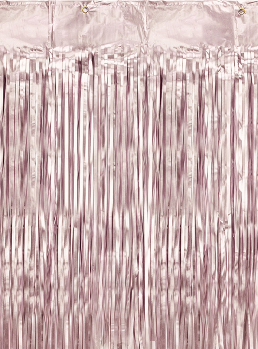 Rideau à franges rose (2,5 m)