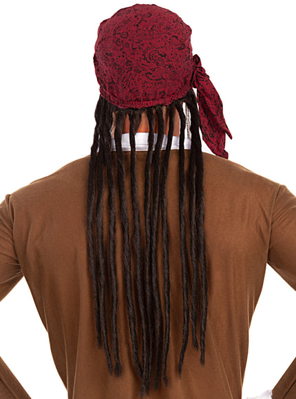 Perruque avec bandana de pirata