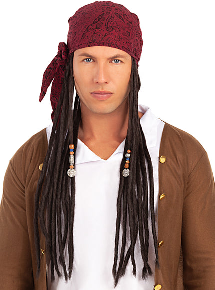 Perruque avec bandana de pirata