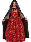 Cape noire en satin à capuche