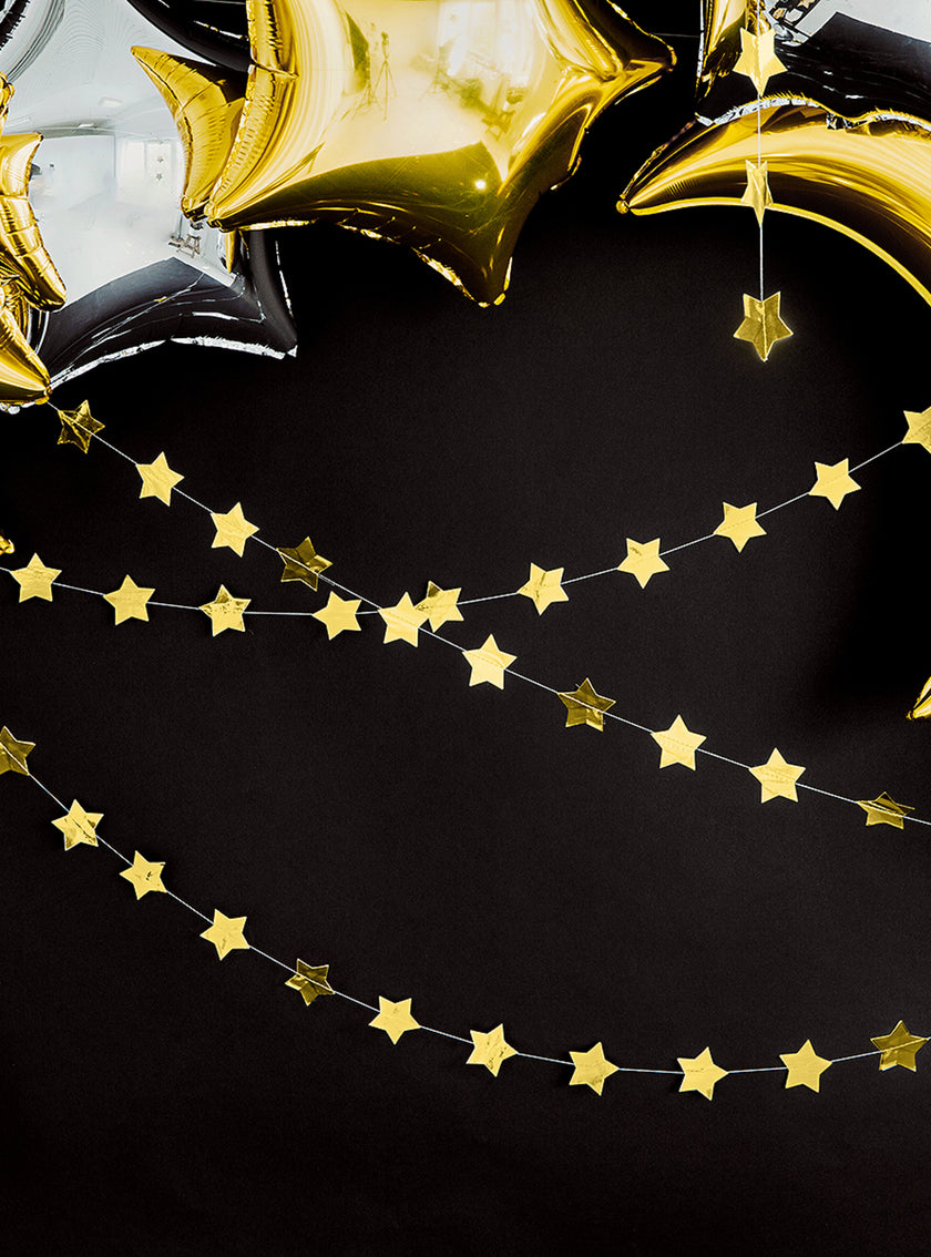 Guirlande étoiles dorées (3,6 m)