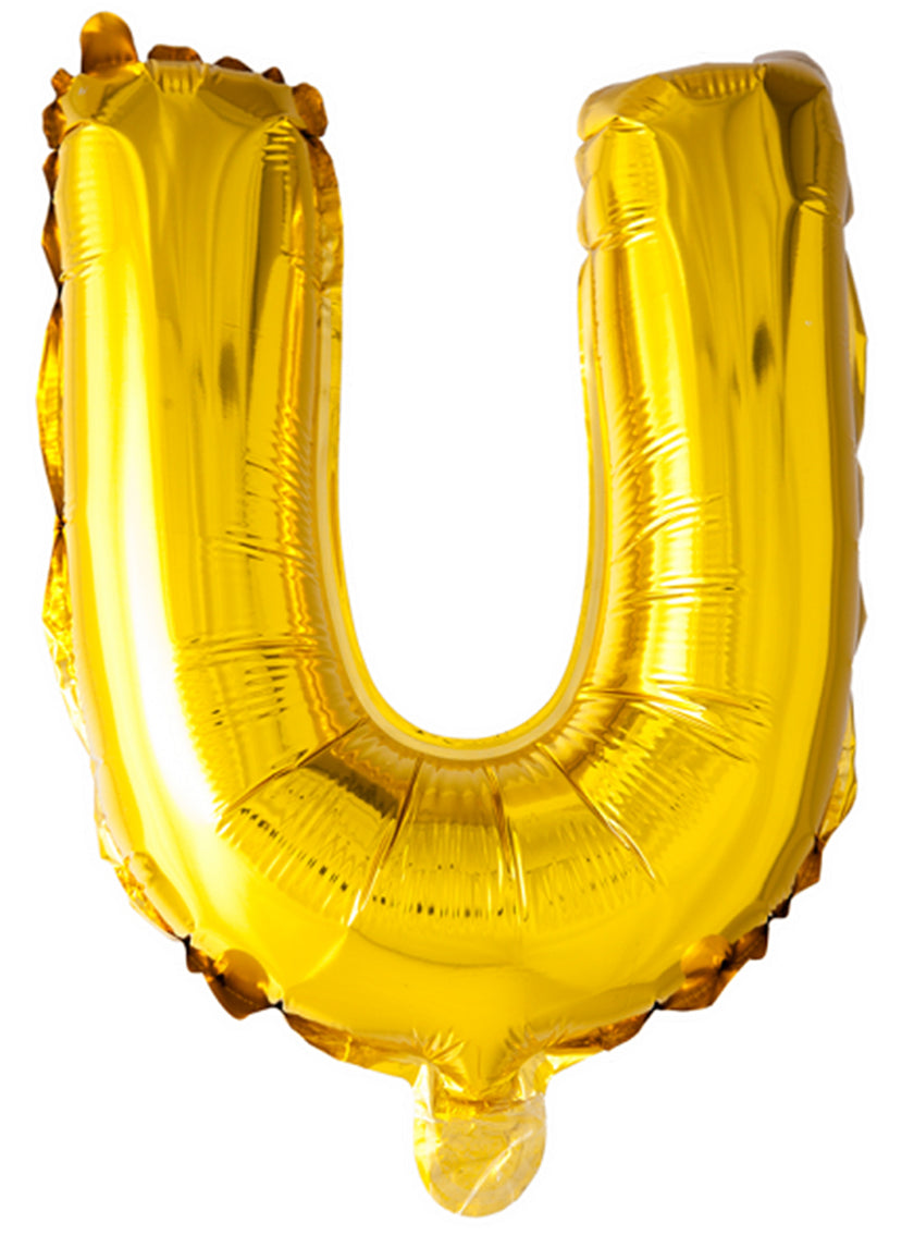 Ballon lettre U doré (102 cm)