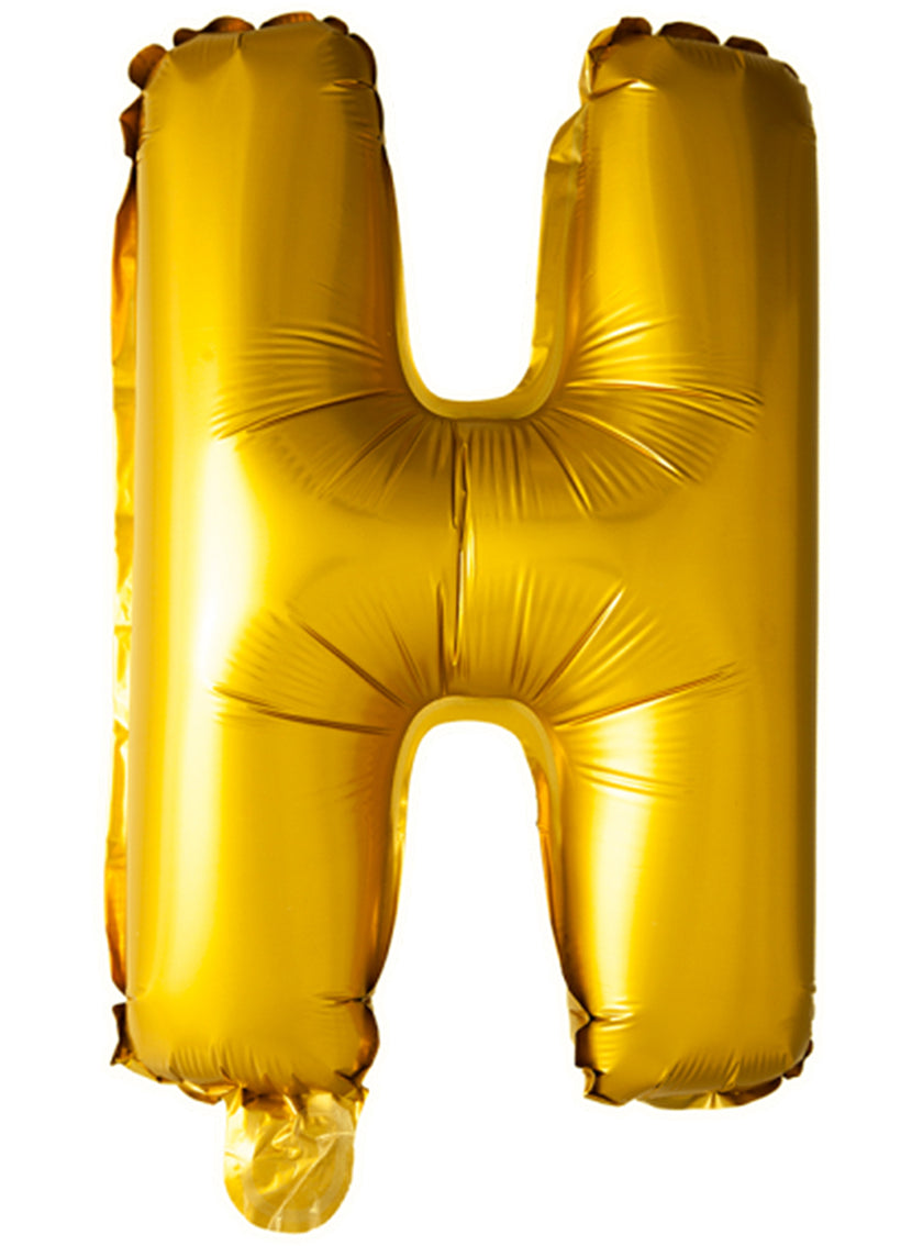 Ballon lettre H doré (102 cm)