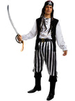 Déguisement pirate à rayures homme - Collection Blanc et Noir