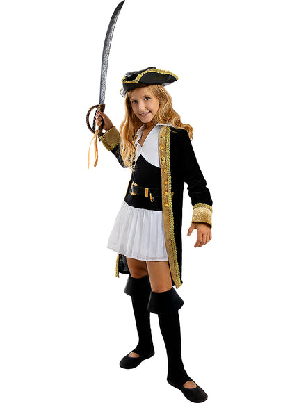 Déguisement pirate deluxe fille - Collection colonial