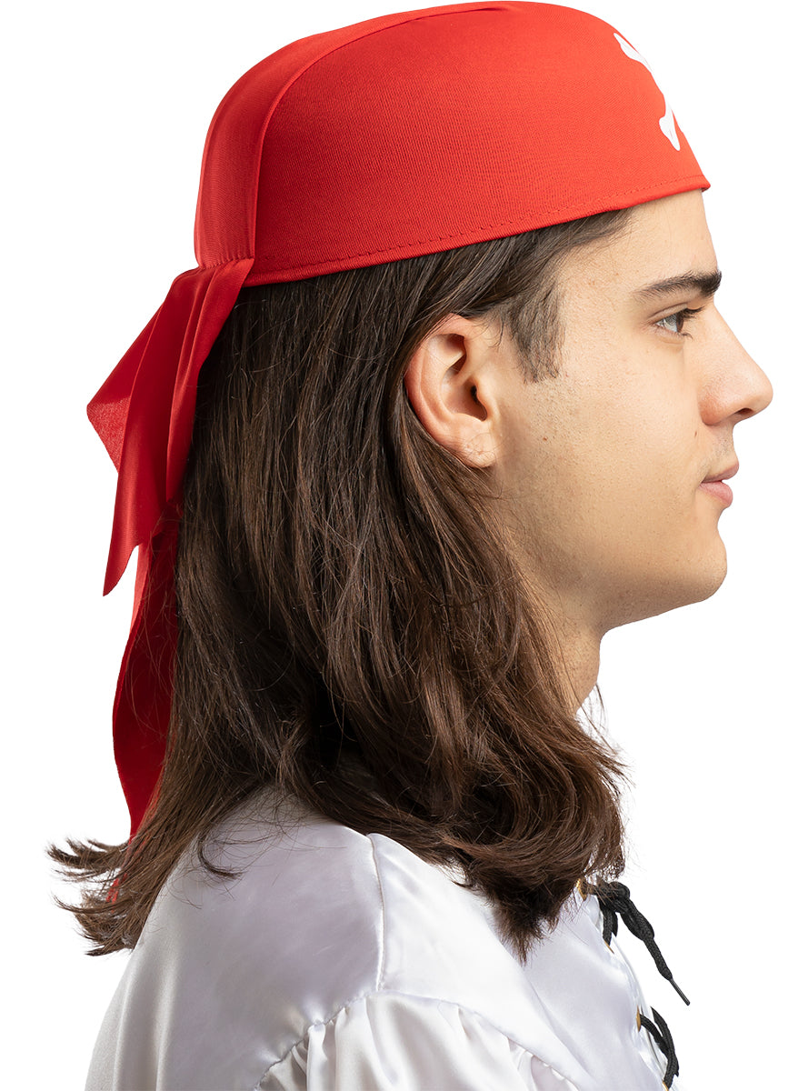Bandana rouge têtes de mort
