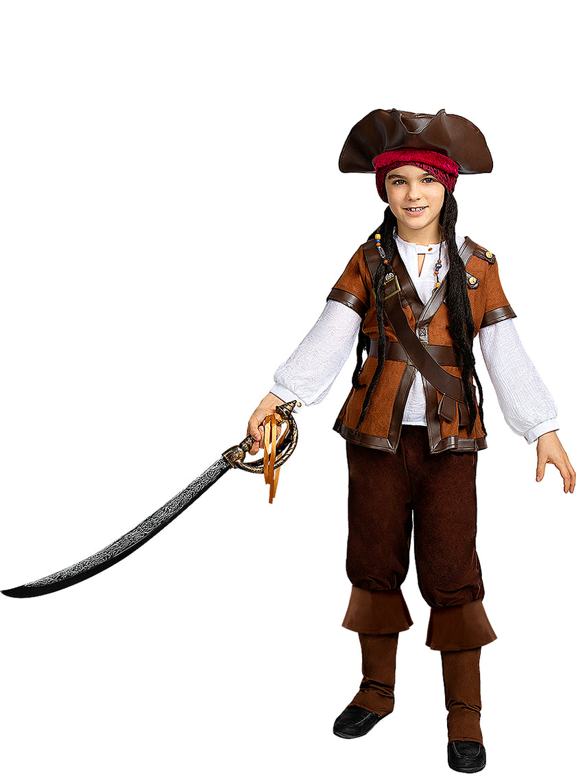 Surbottes pirate marron enfant