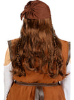 Perruque pirate marron femme