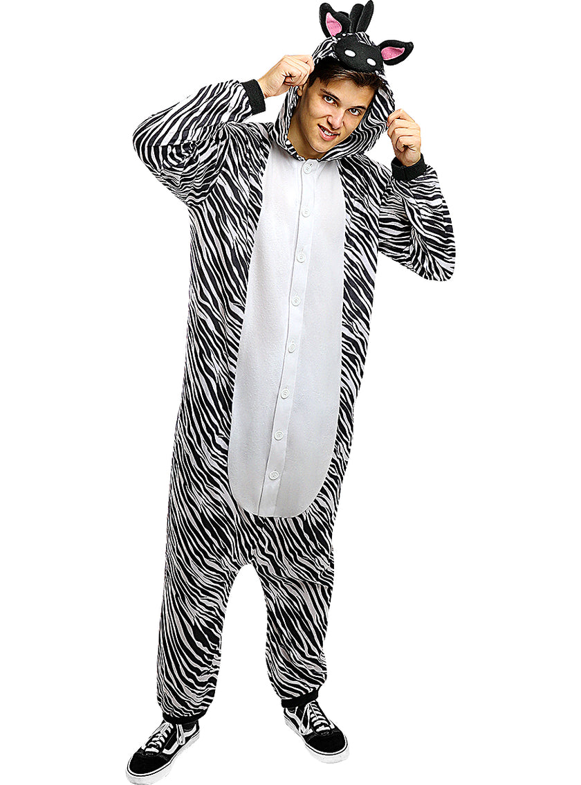 Déguisement zèbre onesie adulte