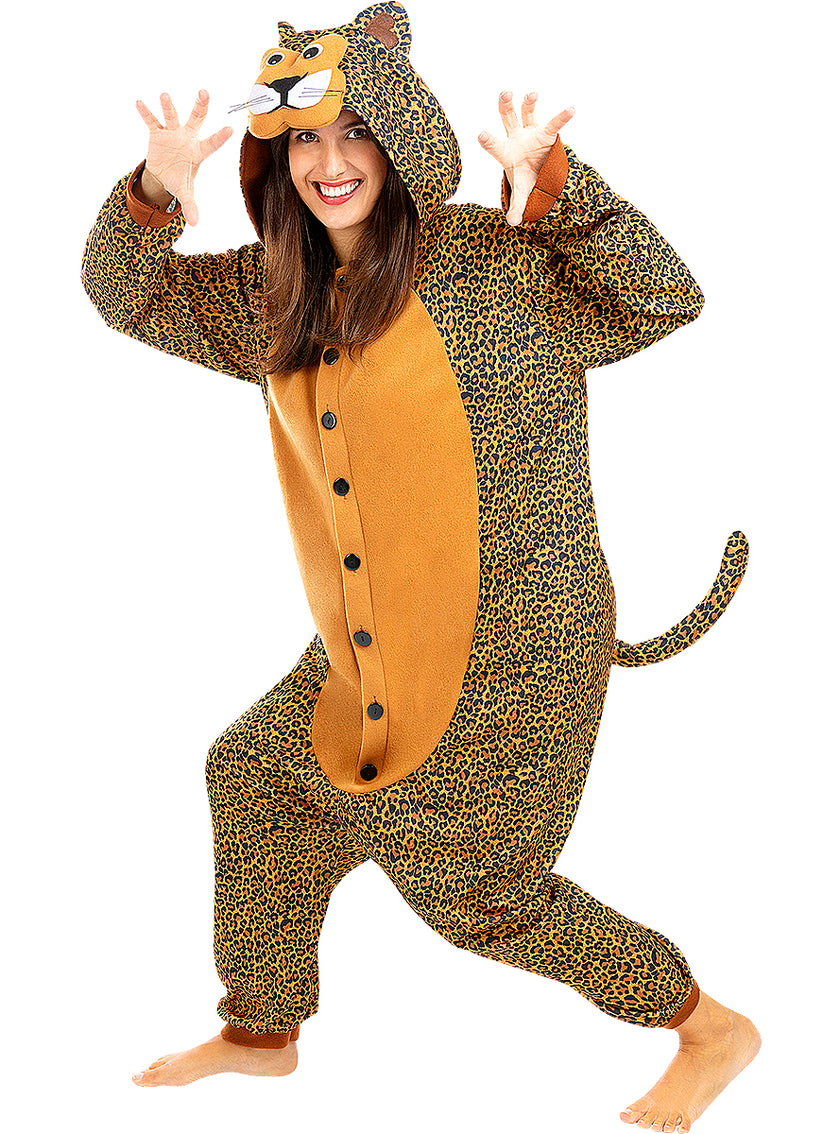 Déguisement léopard onesie adulte