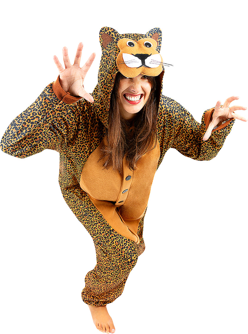 Déguisement léopard onesie adulte