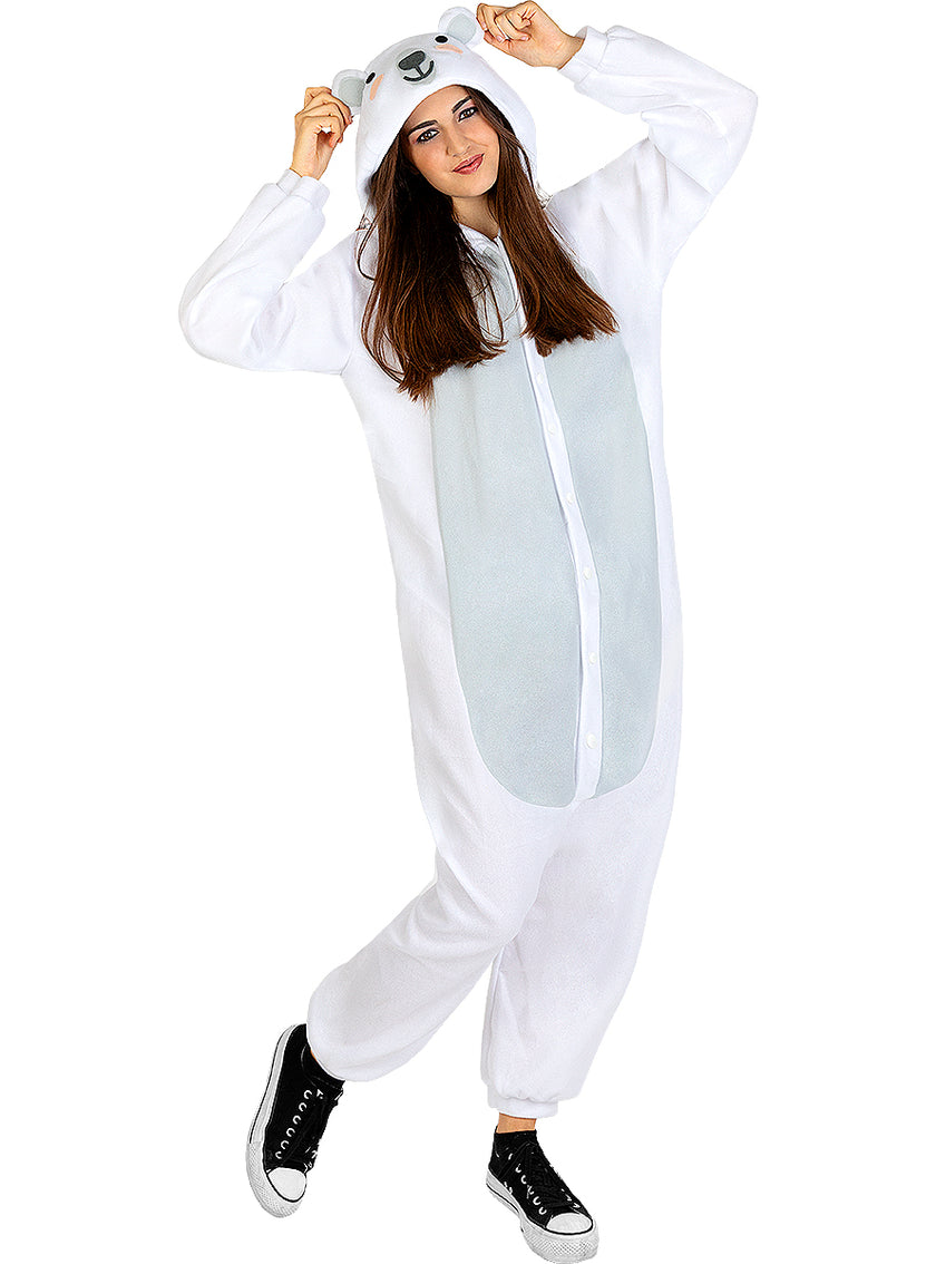 Déguisement ours polaire onesie adulte