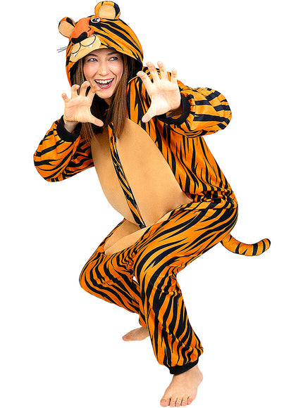 Déguisement tigre onesie adulte
