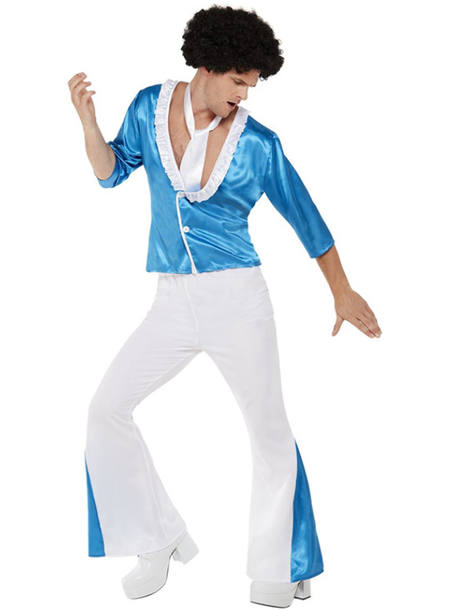 Déguisement années 70 disco blanco homme