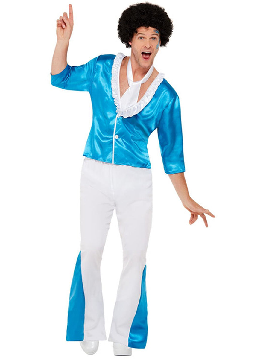 Déguisement années 70 disco blanco homme