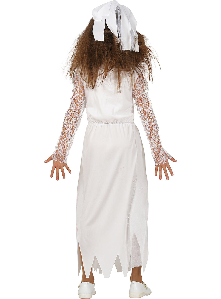 Déguisement mariée zombie en sang fille