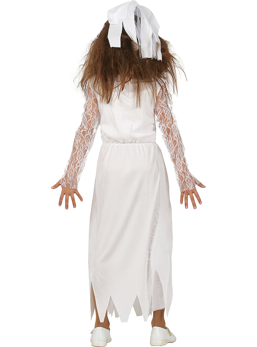 Déguisement mariée zombie en sang fille