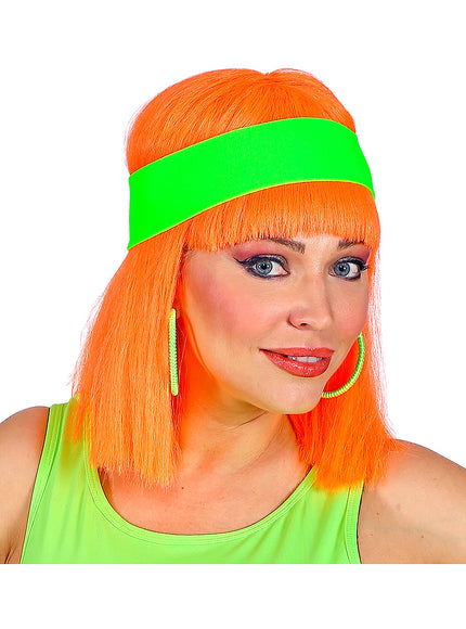 Bandeau cheveux vert fluo