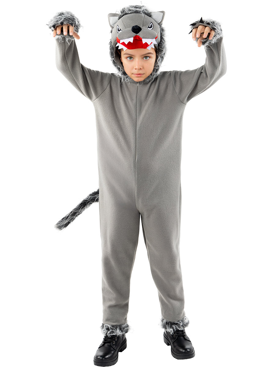Déguisement loup gris enfant