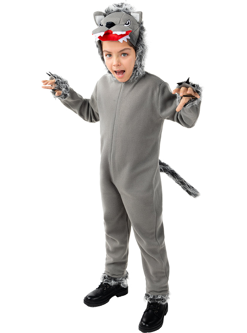 Déguisement loup gris enfant