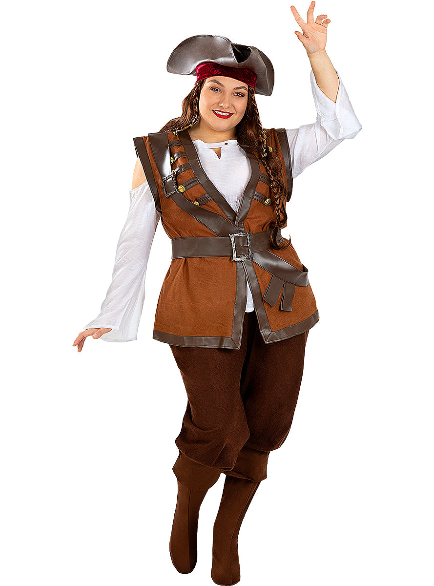 Déguisement pirate femme grande taille - Collection Caraïbe