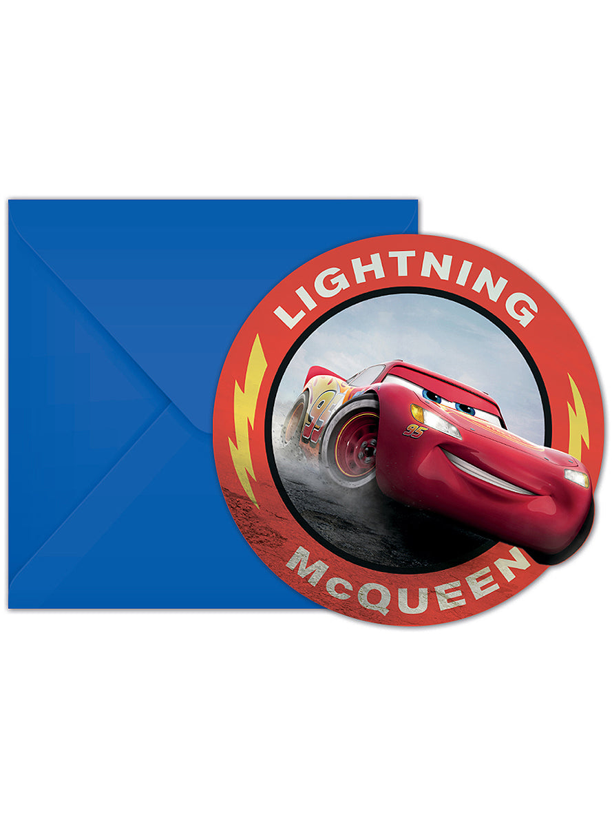 6 invitations Cars 3