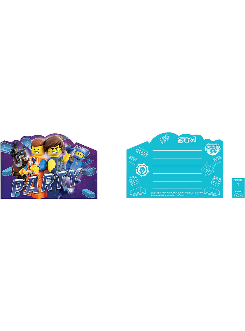 6 invitations Lego le film 2