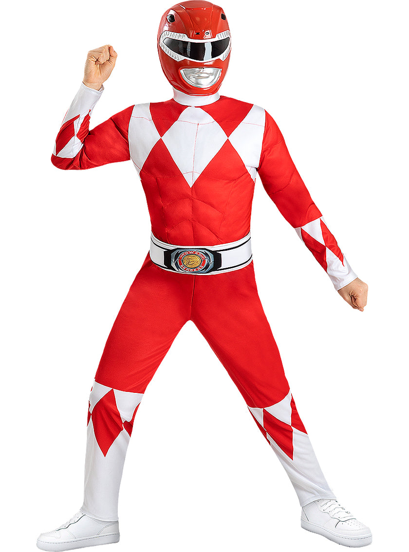 Masque Power Ranger rouge enfant