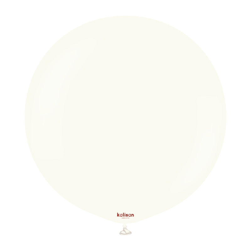 Ballons latex Kalisan Retro White, blanc