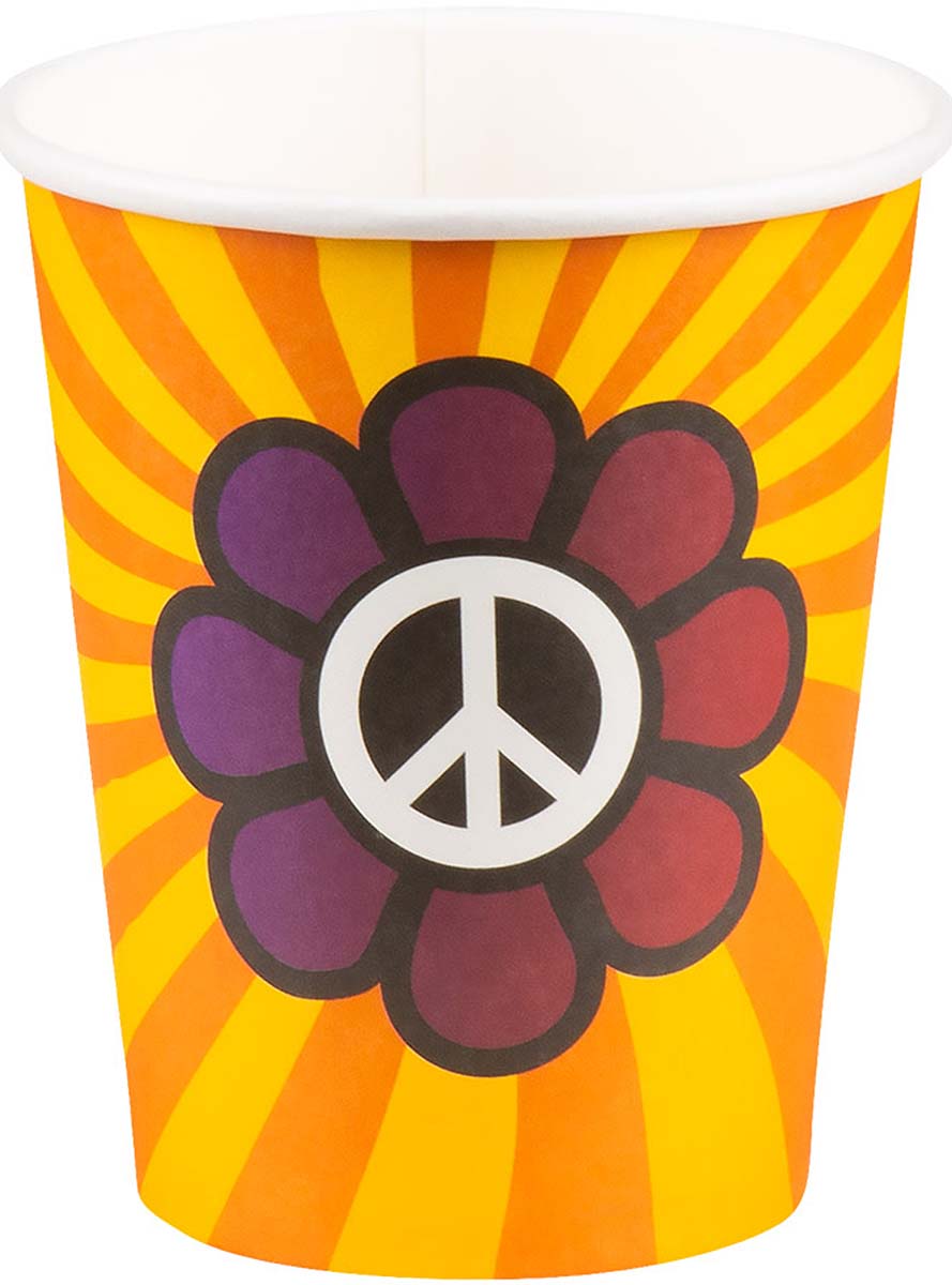 6 gobelets hippie
