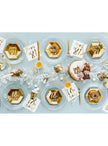 6 assiettes dorées 18 ans (20 cm)