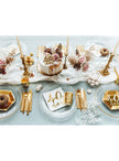 6 assiettes dorées 40 ans (20 cm)