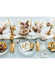 6 assiettes dorées 60 ans (20 cm)