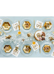 6 assiettes dorées 60 ans (20 cm)